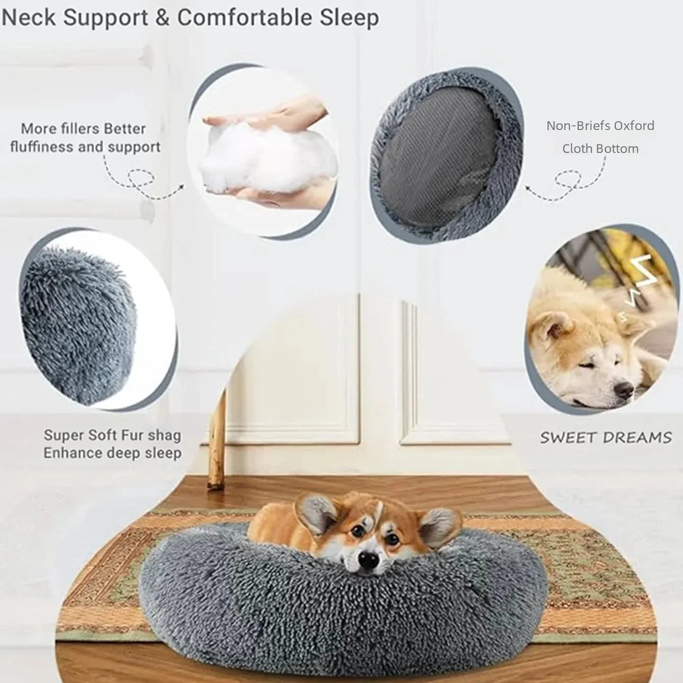 Super Soft Dog & Cat Bed – Winter Warm